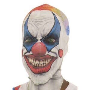 Faux Real Adult Scary Full Face Clown Stretch Mask Halloween Costume Joker